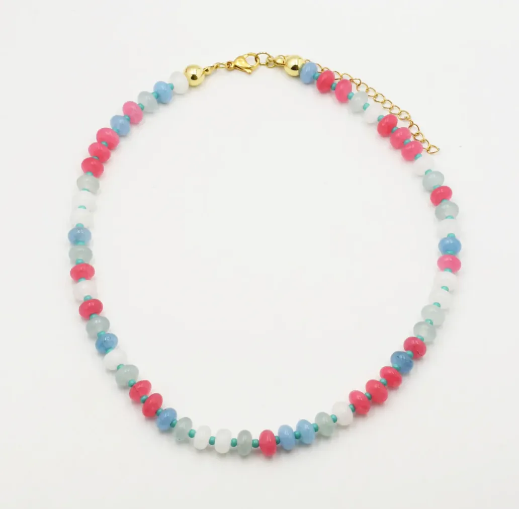 CORAL GEMSTONE NECKLACE