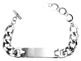 CURB CHAIN TAG BRACELET 316L, DC/60