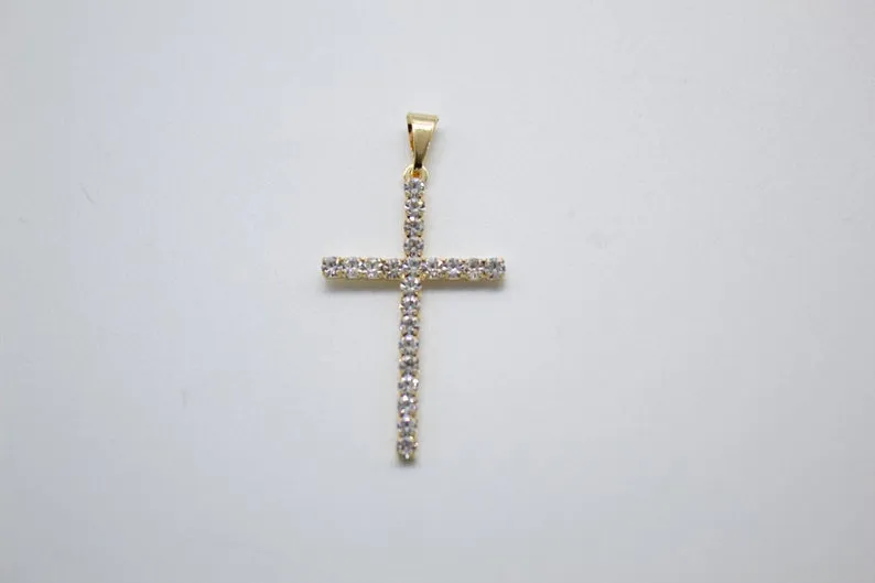 CZ 18K Gold Filled Cross (A148)(A143)