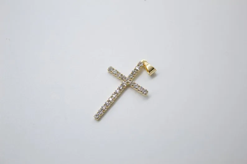 CZ 18K Gold Filled Cross (A148)(A143)