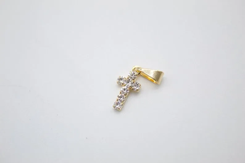 CZ 18K Gold Filled Cross (A148)(A143)