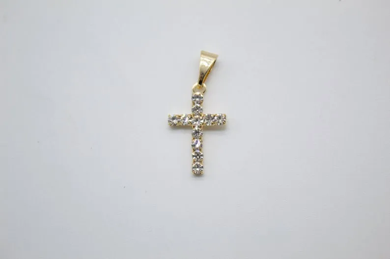 CZ 18K Gold Filled Cross (A148)(A143)