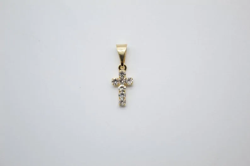 CZ 18K Gold Filled Cross (A148)(A143)