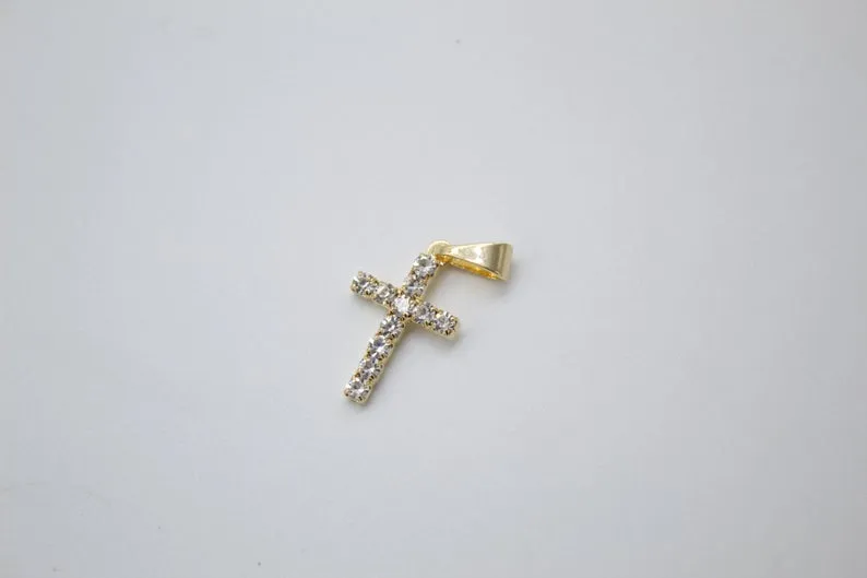 CZ 18K Gold Filled Cross (A148)(A143)