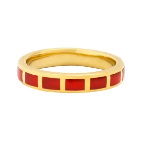 Dash Rectangle Gold Vermeil Sterling Stackable Ring