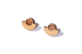 Deco Stud Wood Earrings