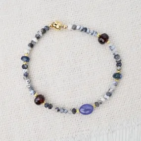 Dendritic Opal & Tanzanite Bracelet