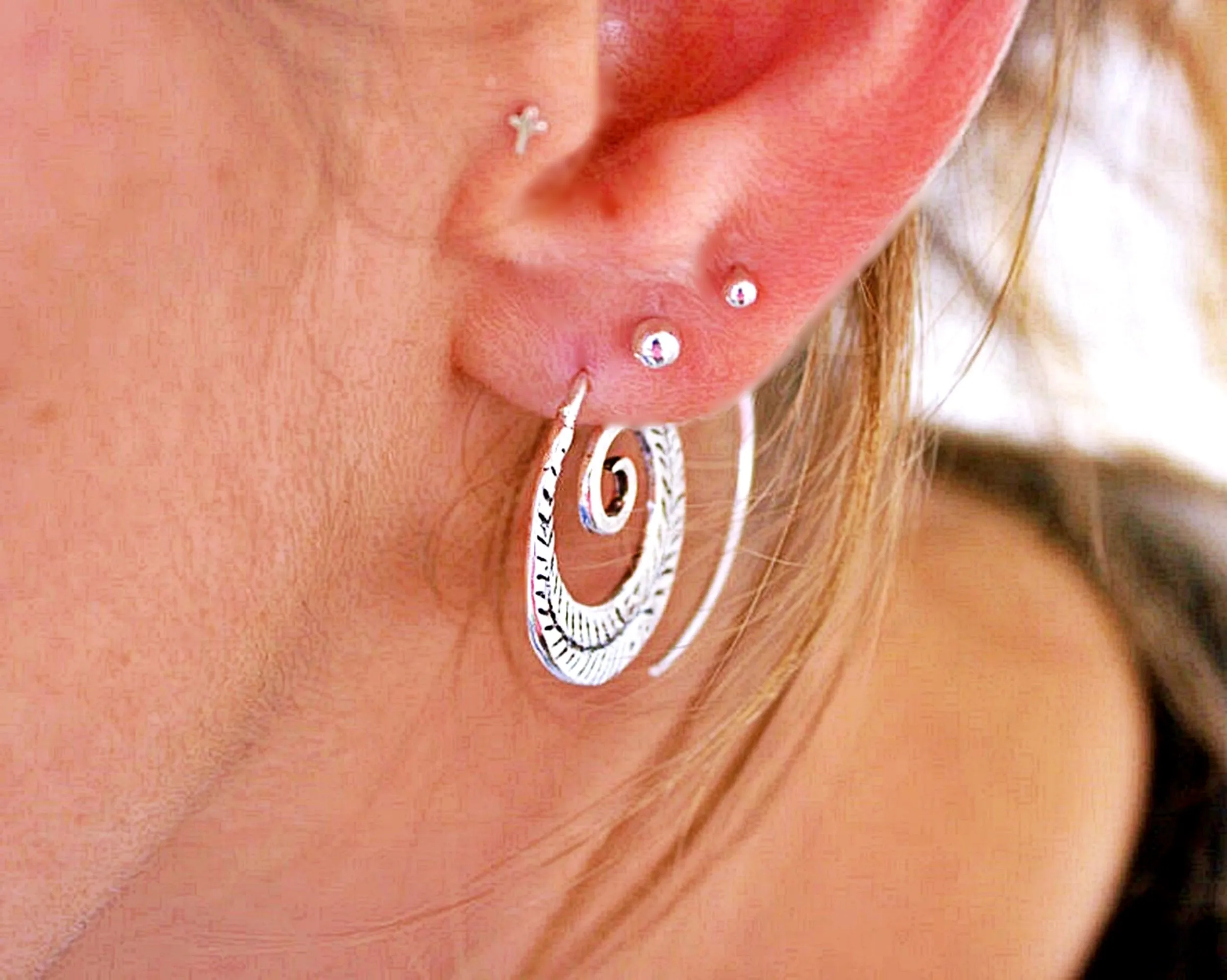 Earring Spiral Tribal