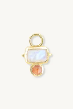 Ella Moonstone & Sunstone Gold Charm