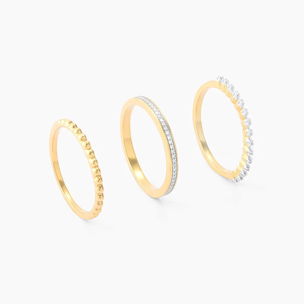 Ella Stein Diamonds & Bubbles of Gold Stackable Ring in Gold