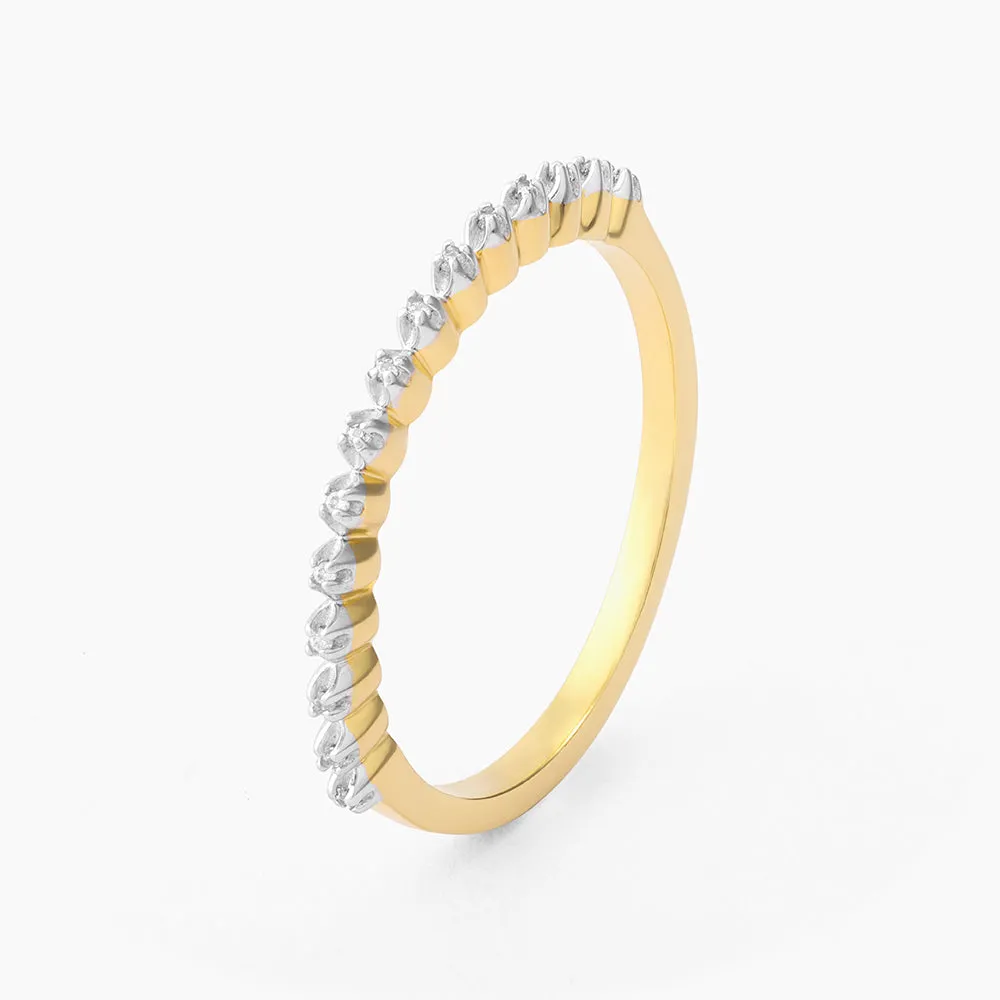 Ella Stein Diamonds & Bubbles of Gold Stackable Ring in Gold