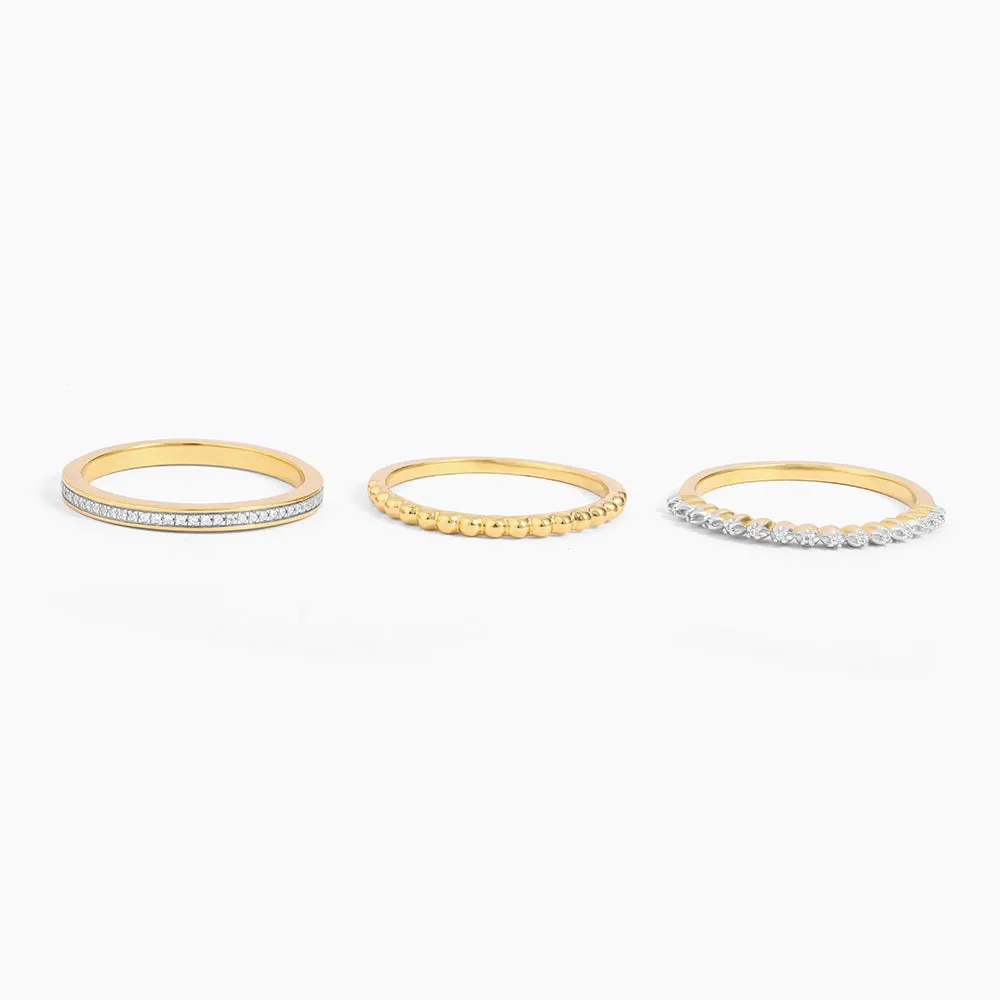 Ella Stein Diamonds & Bubbles of Gold Stackable Ring in Gold