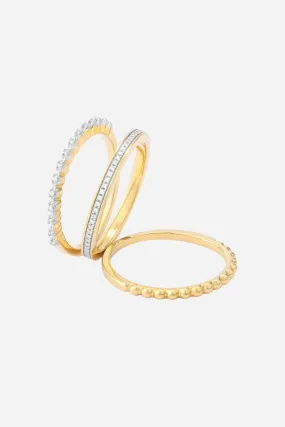 Ella Stein Diamonds & Bubbles of Gold Stackable Ring in Gold