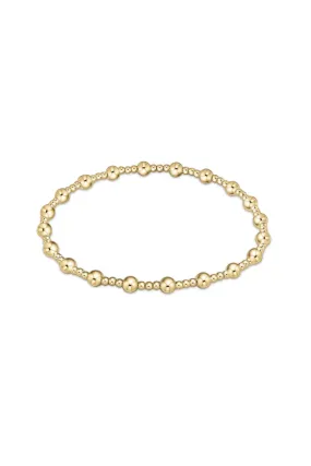 ENewton Classic Gold Sincerity Pattern 6mm Bead Bracelet