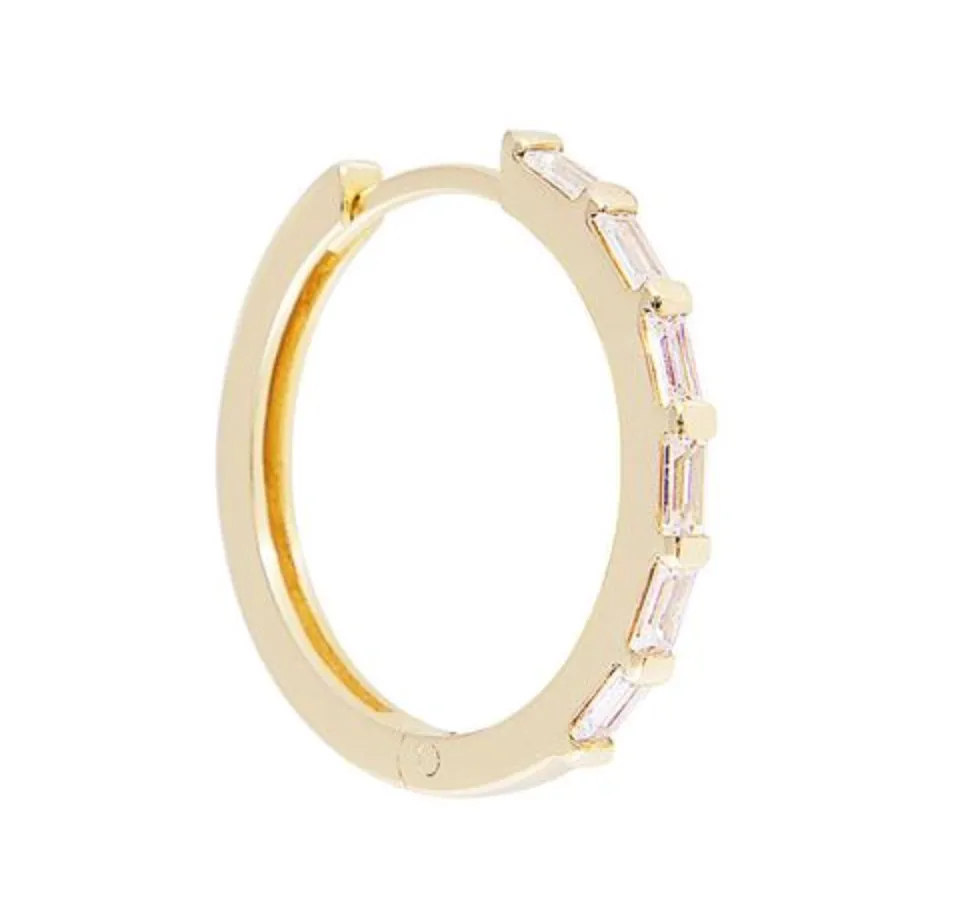 Fairley Crystal Baguette Maxi Hoops