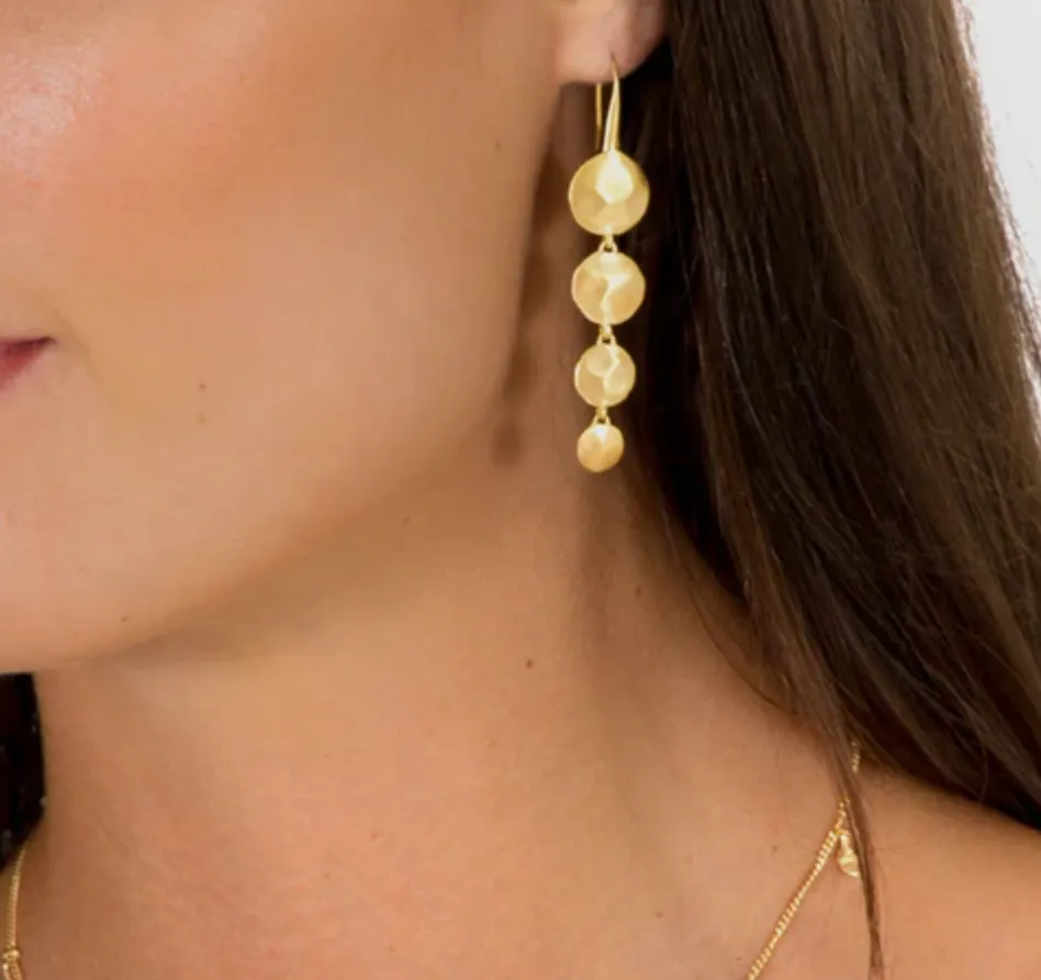 Fairley Waterfall Earrings Gold