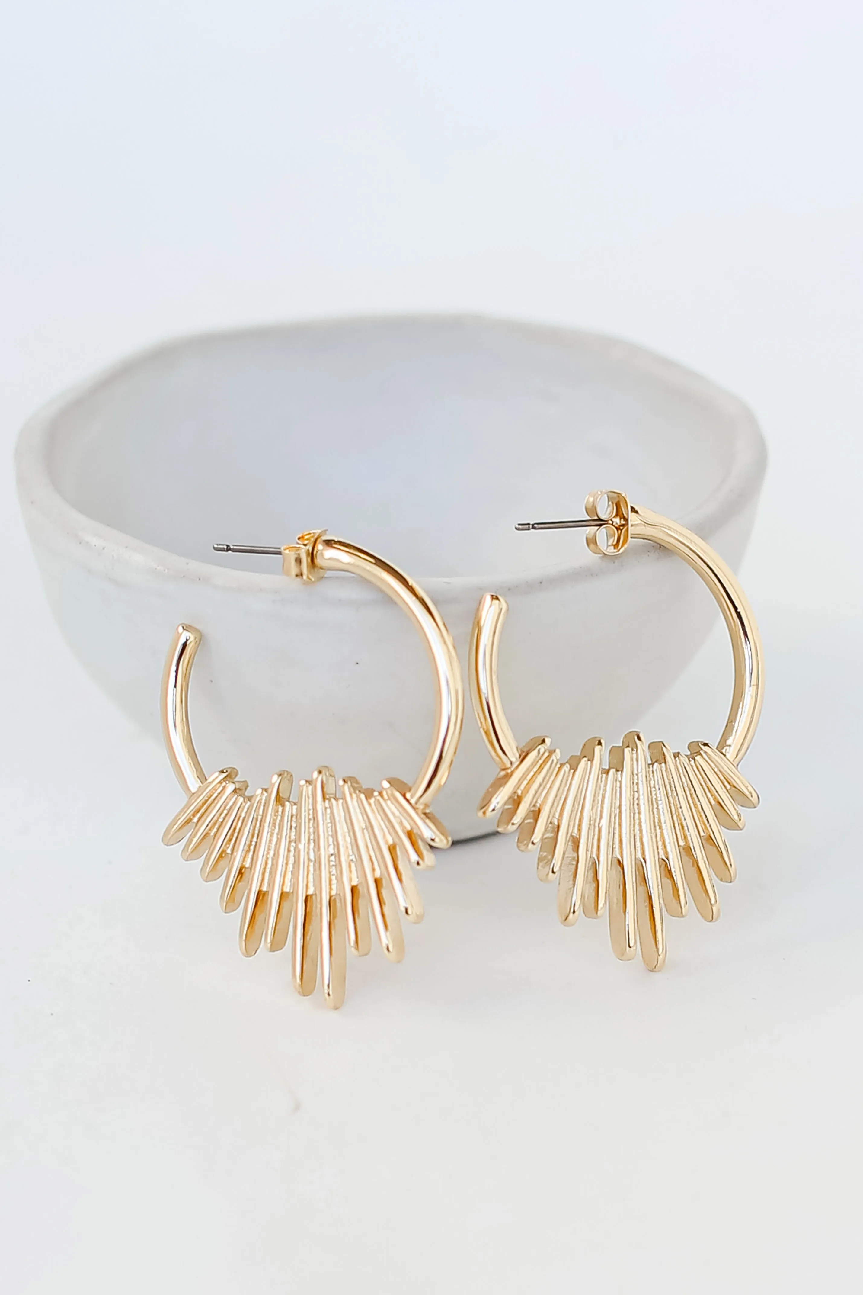 FINAL SALE - Tatum Gold Statement Hoop Earrings