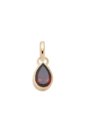 Forever And Always A Pair Garnet Pear Pendant - Love