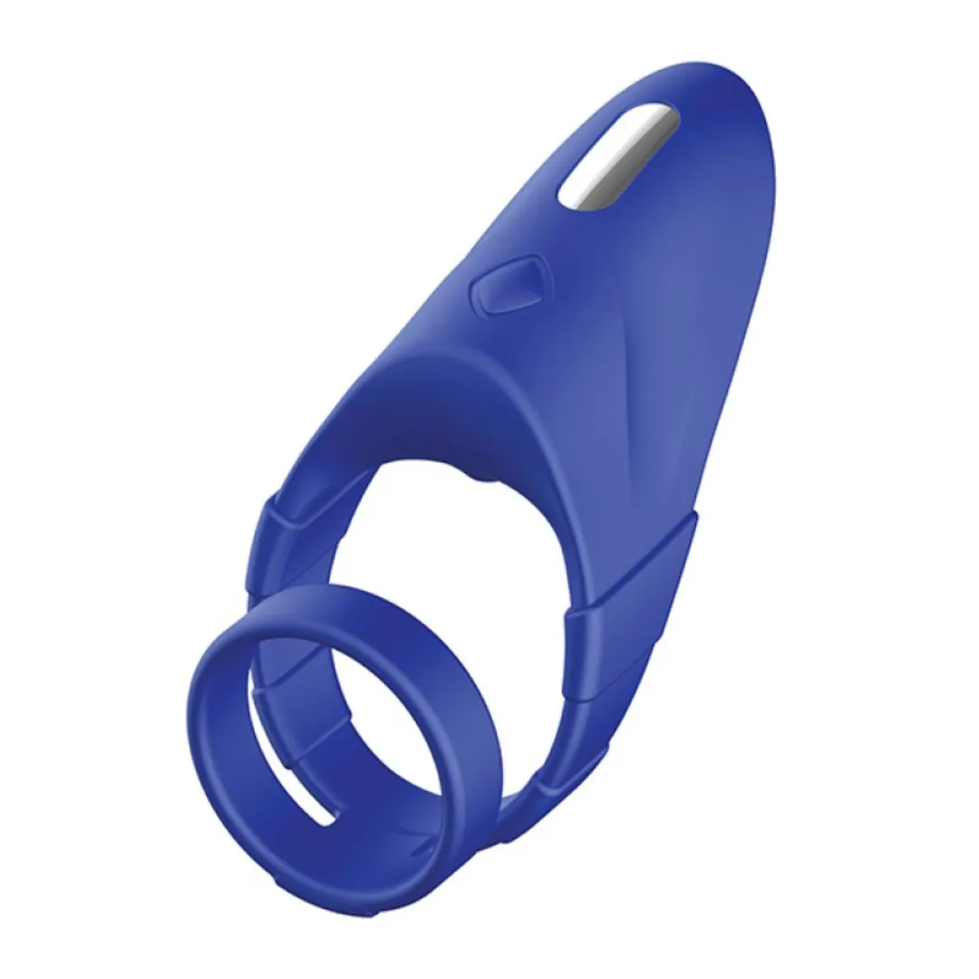 Forto F-48: Vibrating Silicone Perineum Stimulating Double Cock Ring