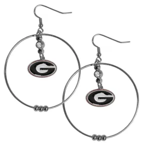 Georgia Bulldogs 2 Inch Hoop Earrings