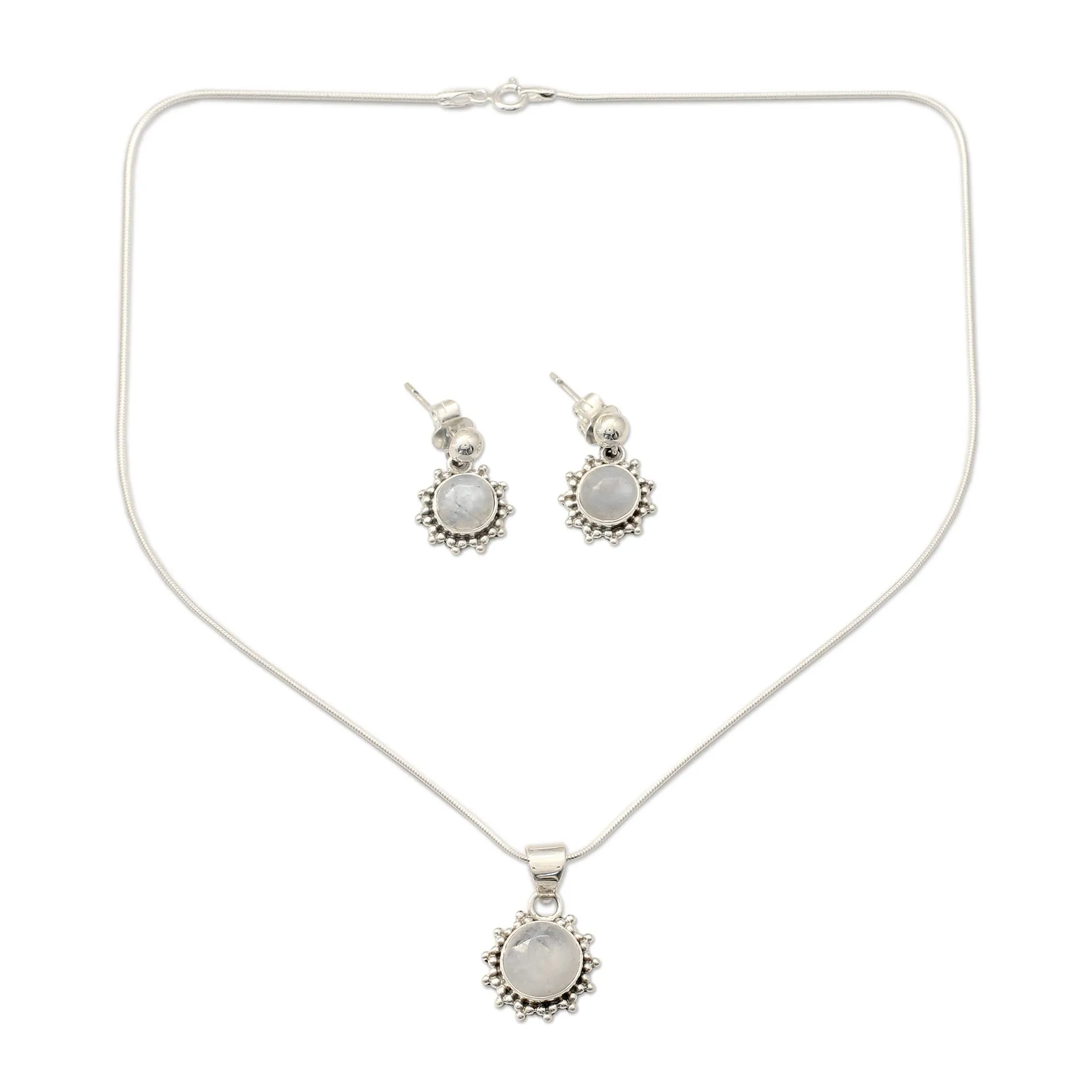 Goddess Moonstone & Sterling Silver Jewelry Set