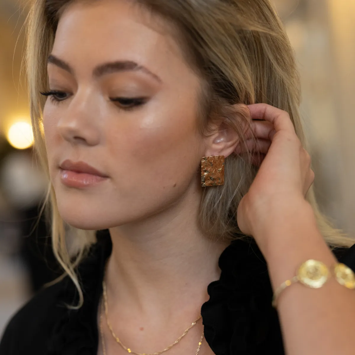 Gold Leaf Earrings