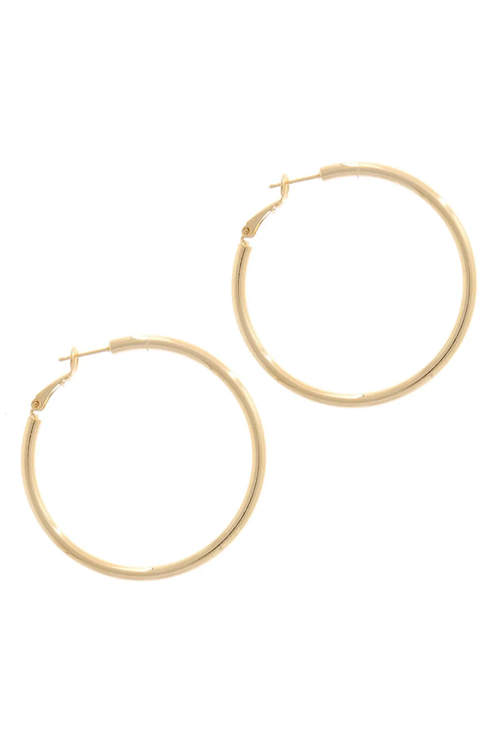 Gold or Silver Plated Stainless Steel Big Assorted Thin to Thick Hoop Earring