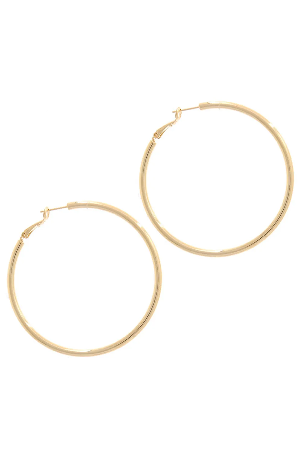 Gold or Silver Plated Stainless Steel Big Assorted Thin to Thick Hoop Earring