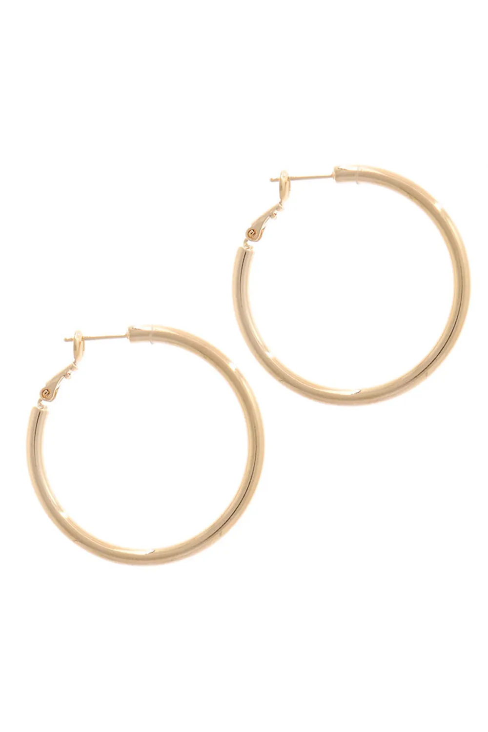 Gold or Silver Plated Stainless Steel Big Assorted Thin to Thick Hoop Earring