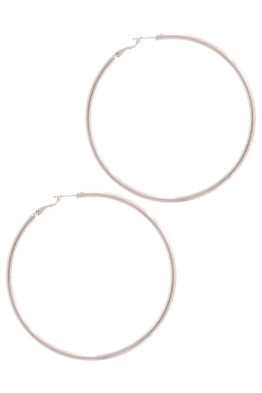 Gold or Silver Plated Stainless Steel Big Assorted Thin to Thick Hoop Earring