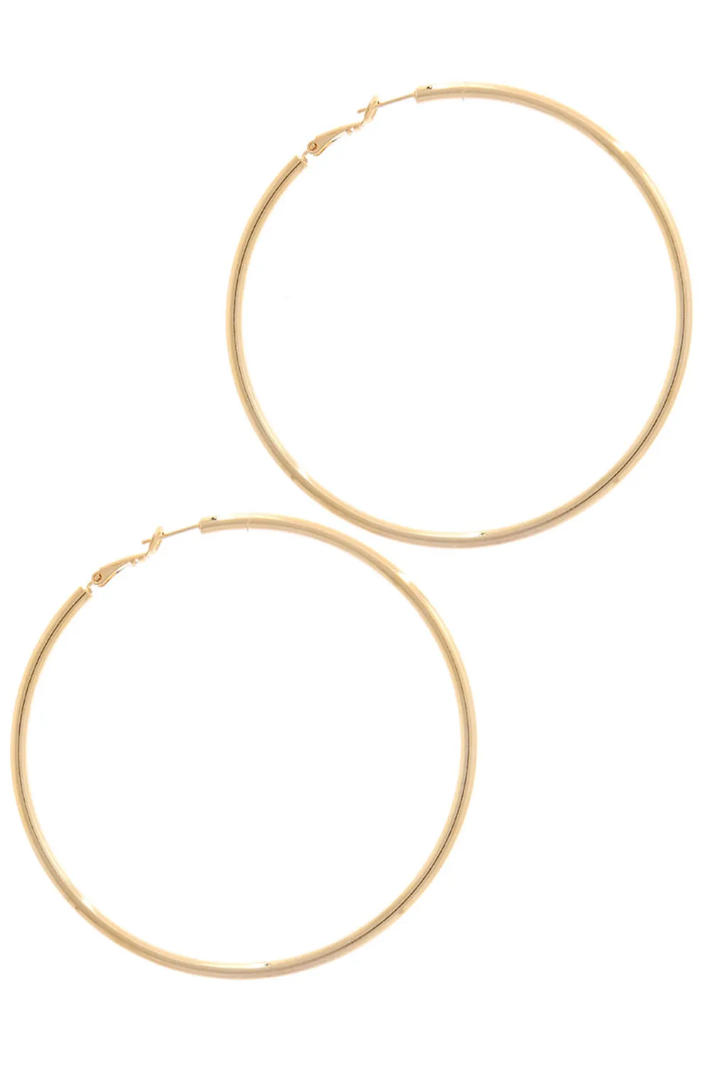 Gold or Silver Plated Stainless Steel Big Assorted Thin to Thick Hoop Earring