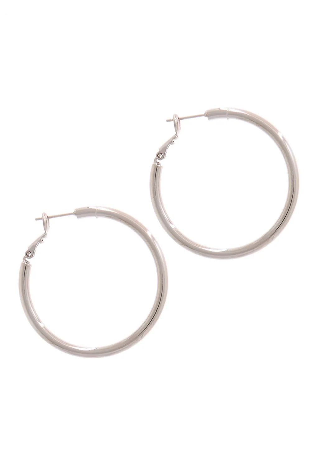 Gold or Silver Plated Stainless Steel Big Assorted Thin to Thick Hoop Earring