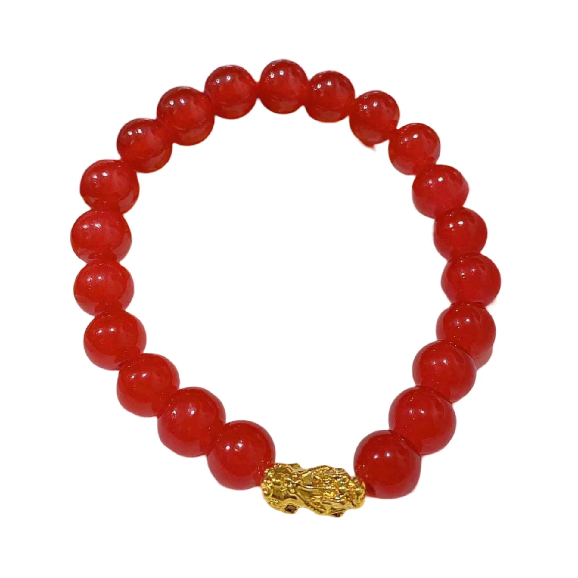 GOLD PIYAO | 24K Garnet Birthmonth Beads Lucky Piyao Bracelet