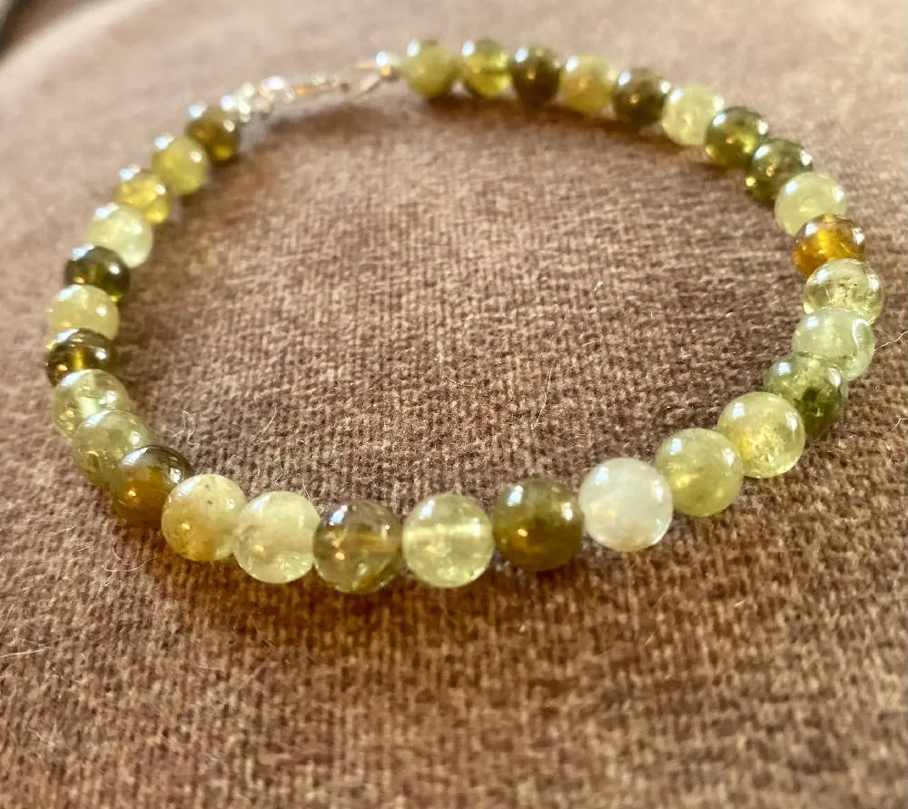 Green Garnet Men's Bracelet