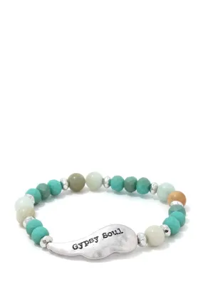 Gypsy Soul Wing Beaded Stretch Bracelet