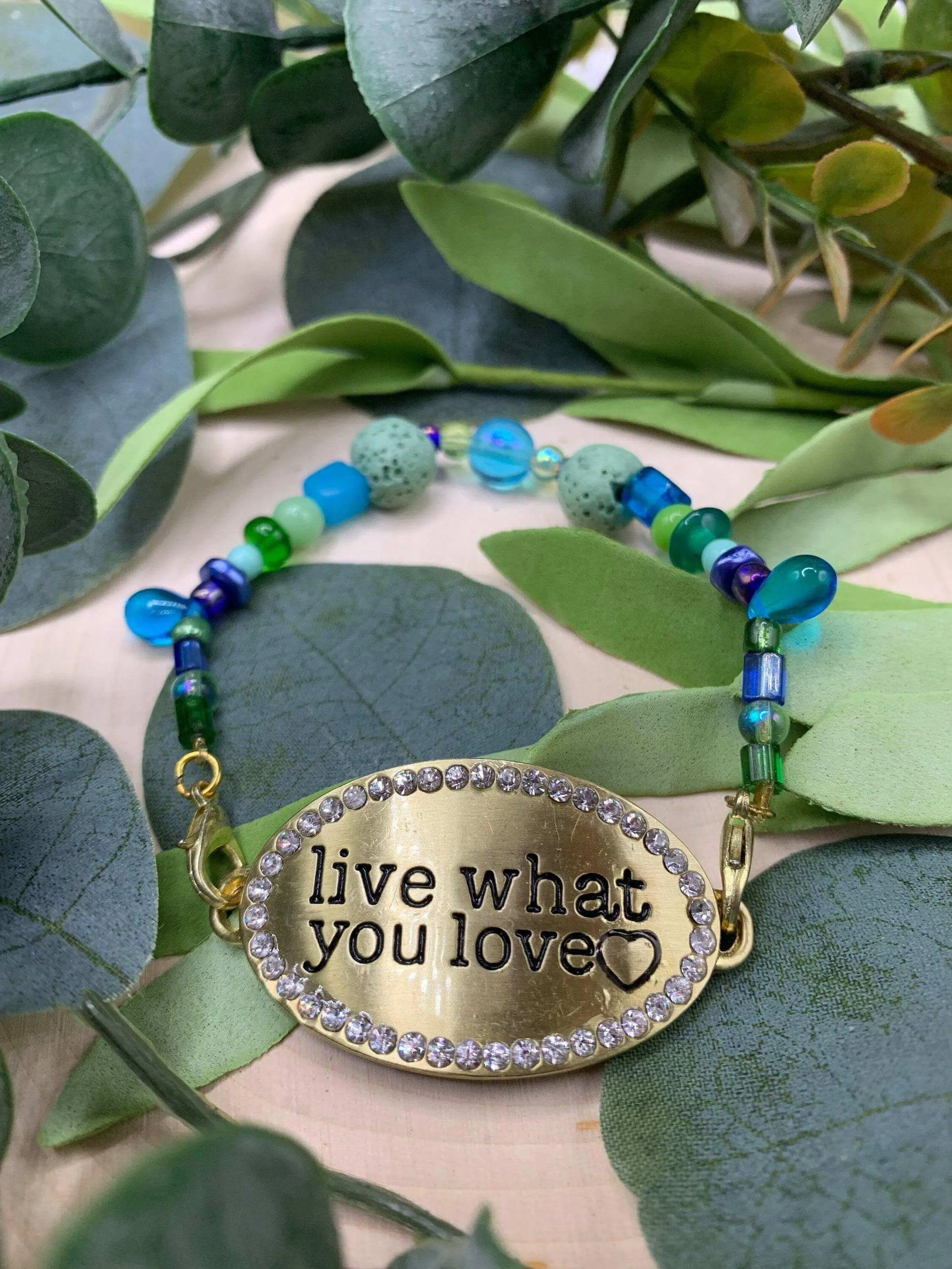 Handmade Beaded Bracelet- Live What You Love