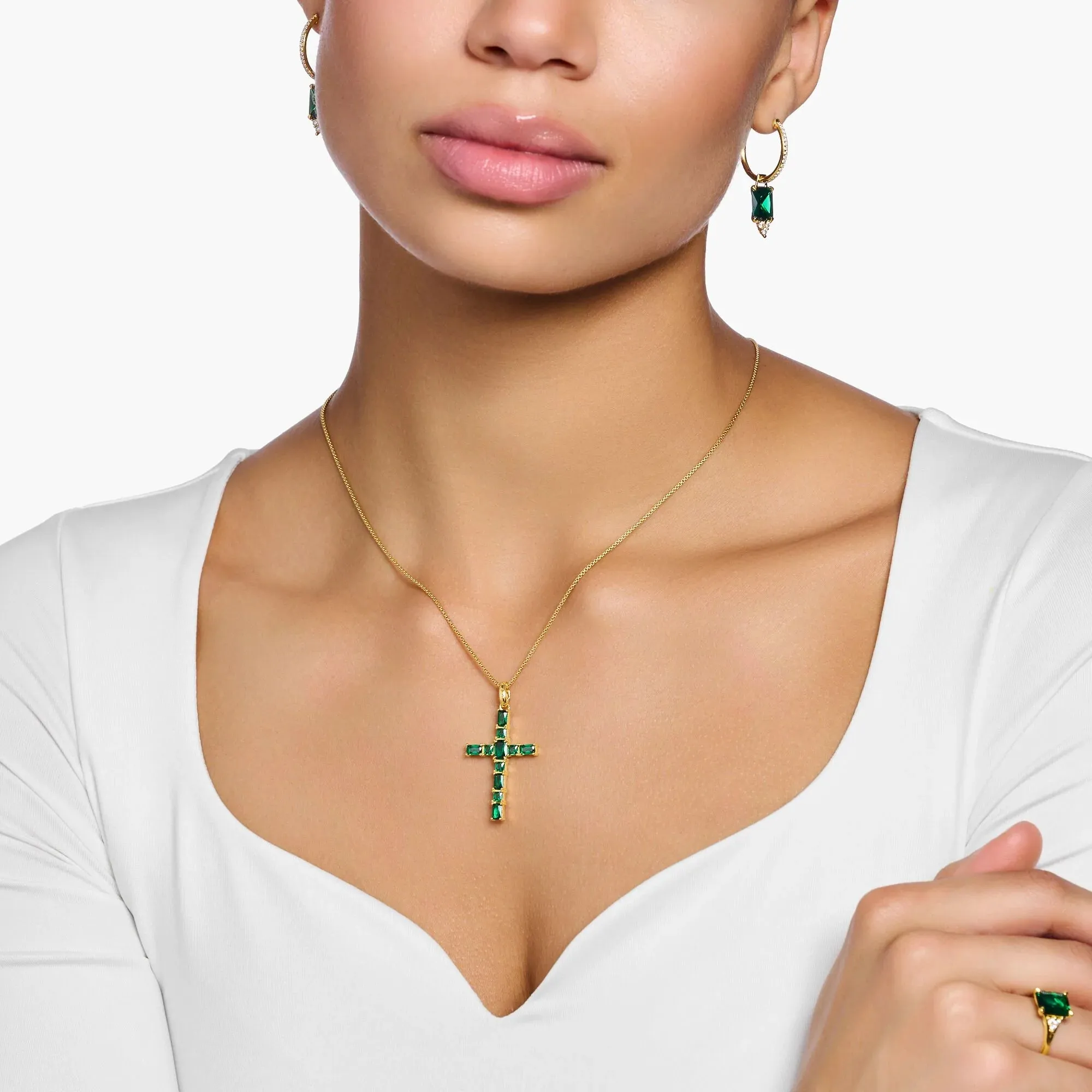 Heritage Green Cross Pendant