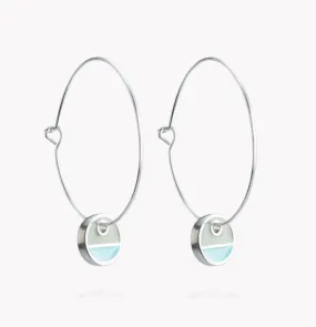 Horizon Hoop Earrings Turquoise (LG65)