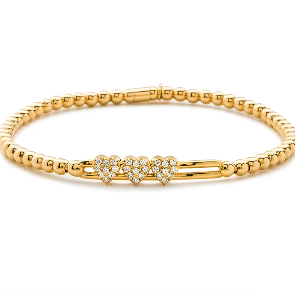 Hulchi Belluni Heart Slider Stretch Bracelet (20381)