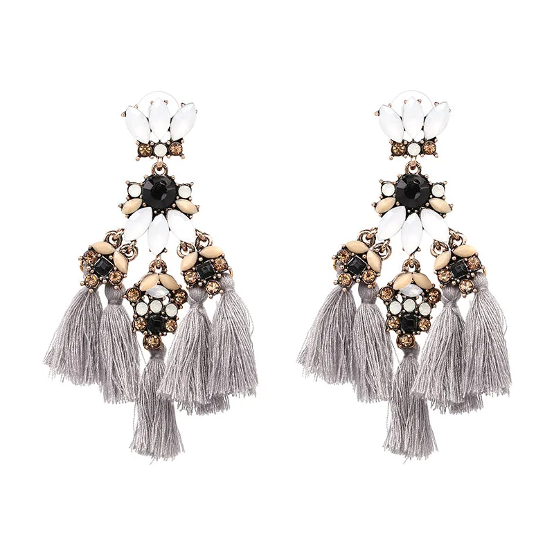 JUJIA MINI FALCON Tassel Earring Make a boho luxe statement fashion fringed statement stud earring Fringing earrings jewelry