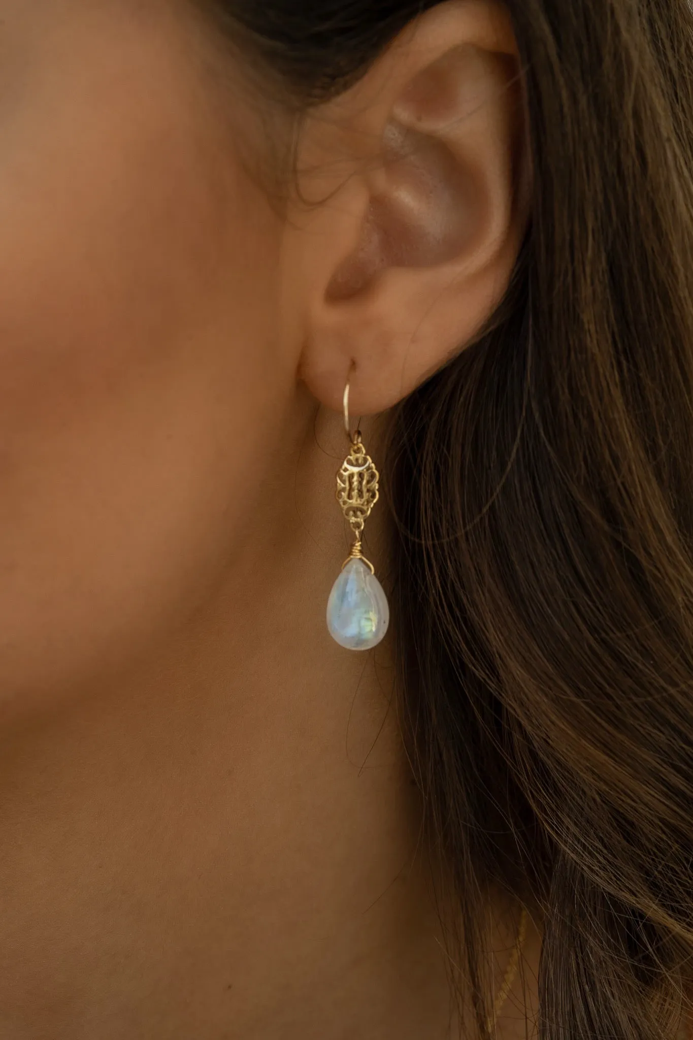 Juniper Moonstone Earrings