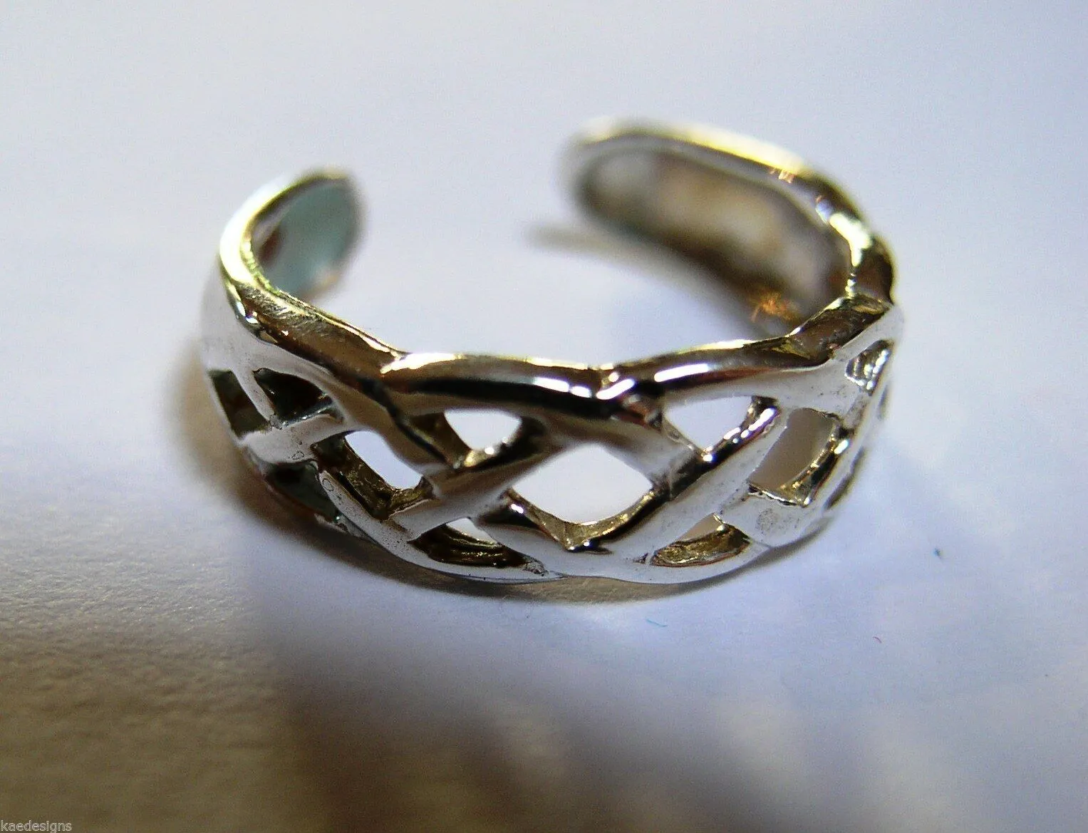 Kaedesigns New Genuine New Sterling Silver 925 Celtic Weave Toe Ring