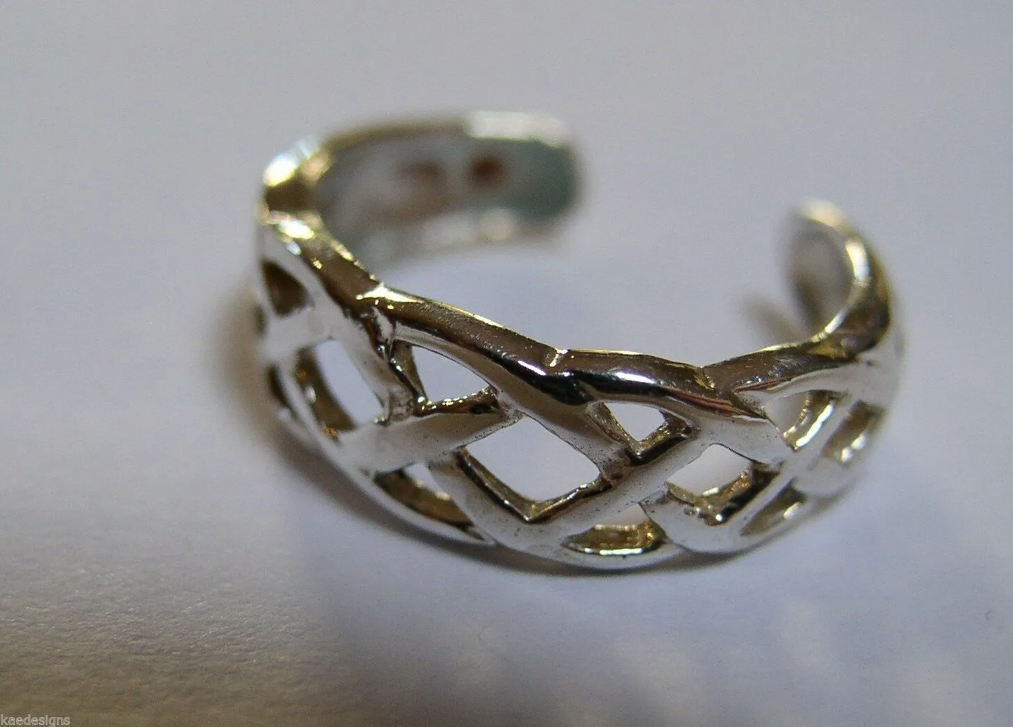 Kaedesigns New Genuine New Sterling Silver 925 Celtic Weave Toe Ring