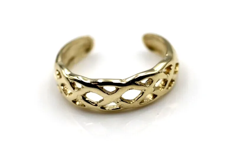 Kaedesigns New Genuine  Solid 9ct 9kt Yellow, Rose or White Gold Celtic Weave Toe Ring 432