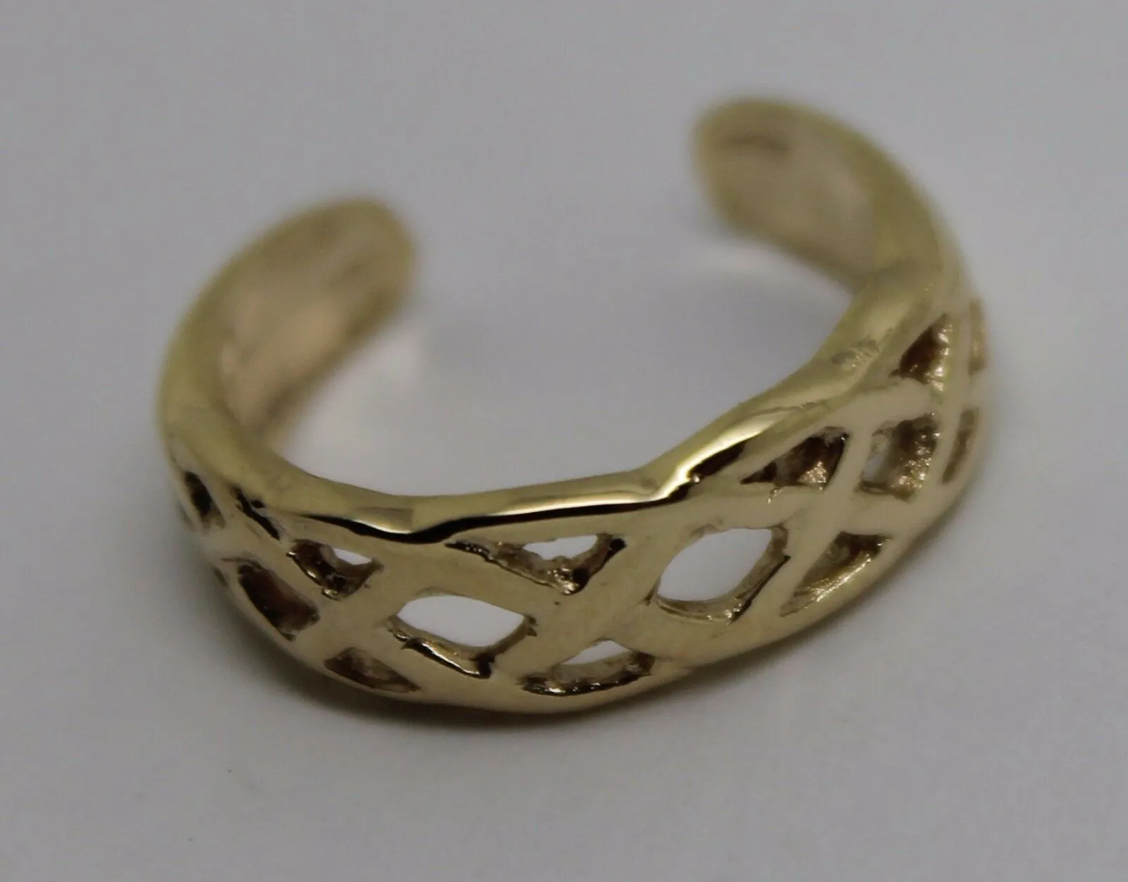 Kaedesigns New Genuine  Solid 9ct 9kt Yellow, Rose or White Gold Celtic Weave Toe Ring 432