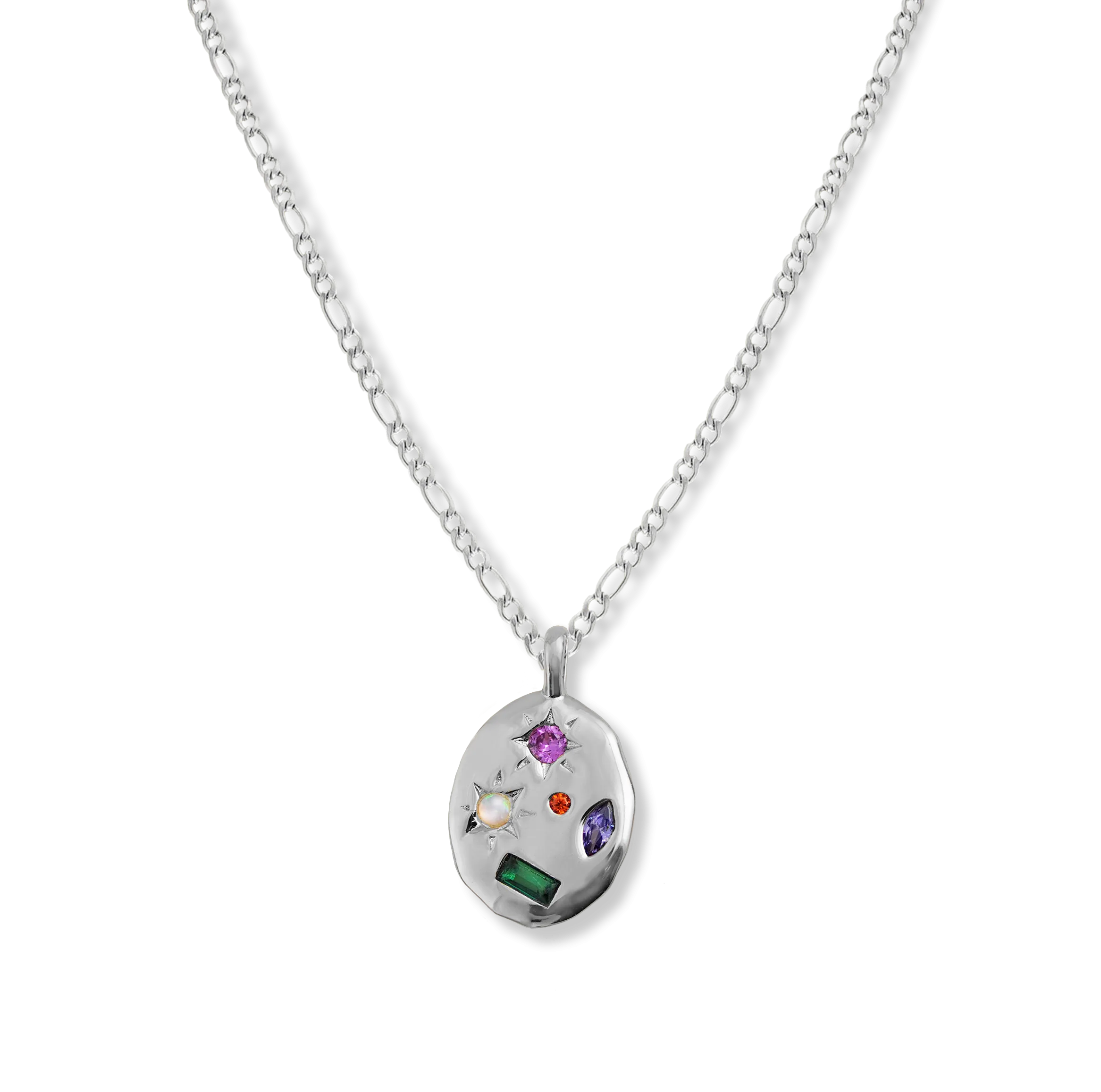 Kaleidoscope Gemstone Rainbow Necklace