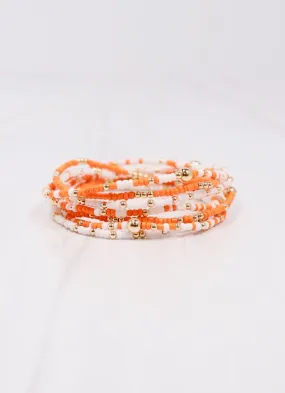 Karnes Bracelet Set ORANGE WHITE