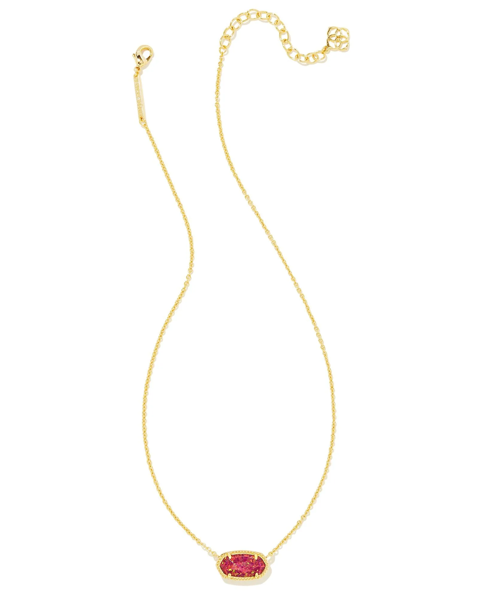 Kendra Scott | Elisa Gold Pendant Necklace in Berry Kyocera Opal