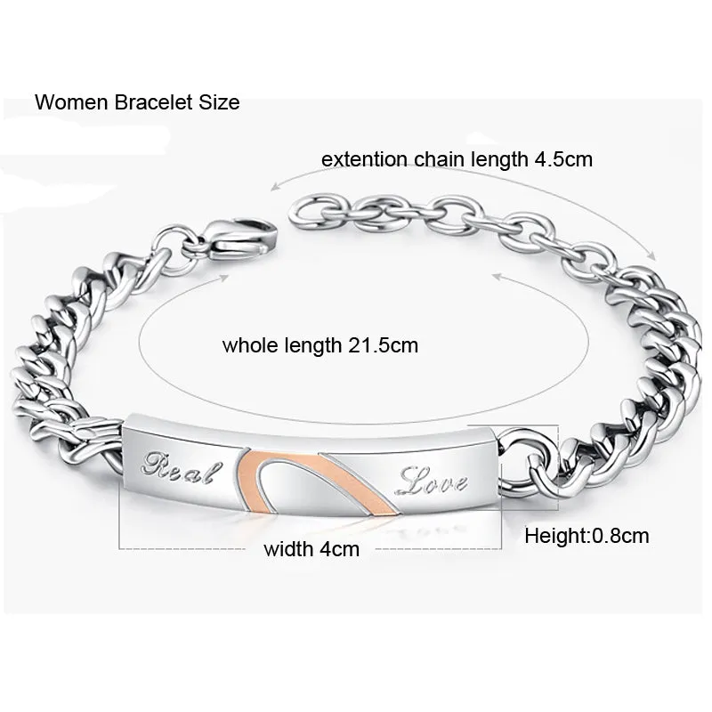 Korean Titanium Steel Love Puzzle Bracelet