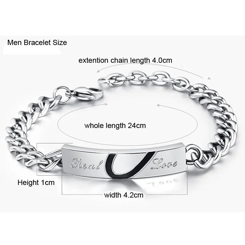 Korean Titanium Steel Love Puzzle Bracelet